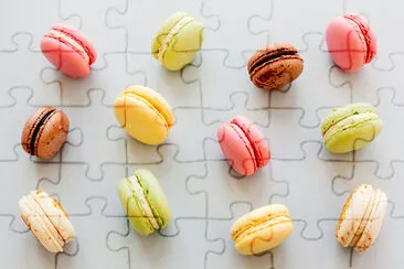 Delicious colorful macaroons jigsaw puzzle