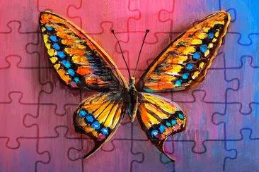 Pintura a óleo de borboleta