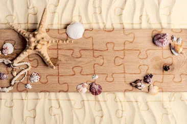 Seashells on Wood  jigsaw puzzle