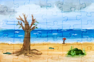 Simple Beach Painting jigsaw puzzle