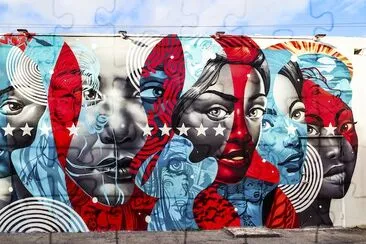 Mural no bairro Wynwood de Miami