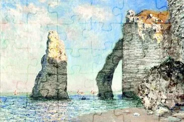 The Cliffs at Étretat (1885) jigsaw puzzle