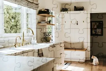 Kitchen Interior With a Cat jigsaw puzzle