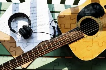 A Guitar and Headphones jigsaw puzzle