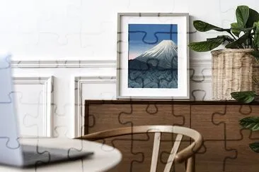 Framed Mount Fuji illustration jigsaw puzzle