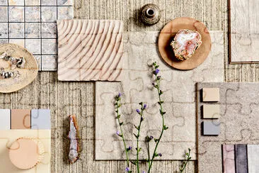 Diseño plano de Creative Beige Architect Moodboard