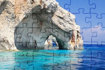 Blue caves on Zakynthos, Greece jigsaw puzzle