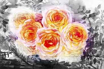 Rosas Aquarela