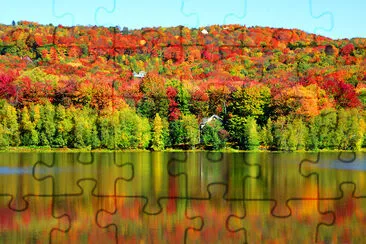 River in Bromont Shefford Quebec jigsaw puzzle