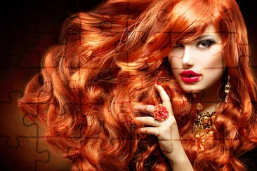 Long Curly Red Hair jigsaw puzzle