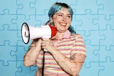 Woman with Megaphone jigsaw puzzle