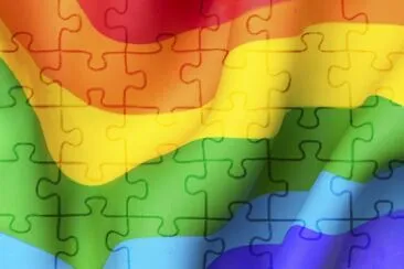 LGBTQ+ rainbow flag jigsaw puzzle