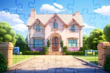 Sunny Suburbs House jigsaw puzzle