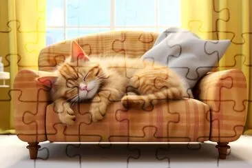 The Sleeping Kitten jigsaw puzzle