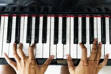 Woman Playing a Piano jigsaw puzzle