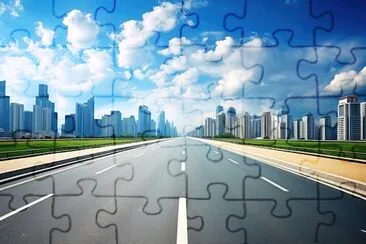 Big City Road jigsaw puzzle