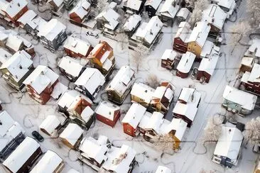 雪に覆われた家