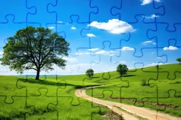 Grass, Sky and a Tree jigsaw puzzle