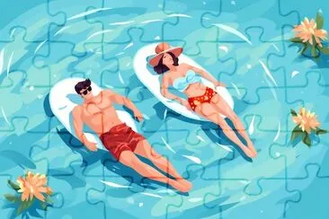 Sunbathing jigsaw puzzle