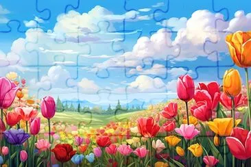 Tulips and Sunshine jigsaw puzzle