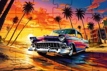 Lowrider fordon Art