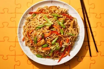 Chow-Mein-Essstäbchen-Nudeln