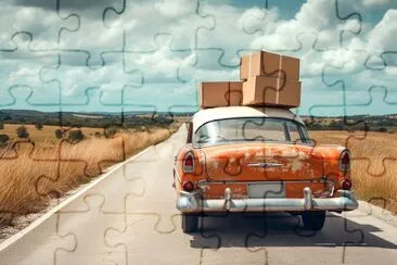 Classic Car Roadtrip jigsaw puzzle