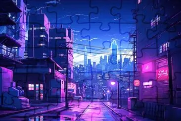 Vita cittadina cyberpunk 