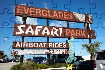 Schild des Everglades Safari Park