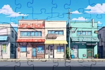 Building Anime jigsaw puzzle