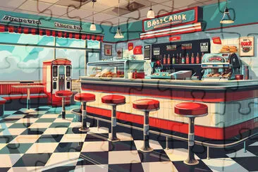 Classic Diner Life jigsaw puzzle