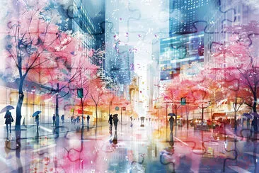 Springtime Cityscape jigsaw puzzle