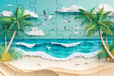 Tropical Beach Paradise jigsaw puzzle