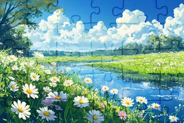 Blossoming Spring Meadow jigsaw puzzle