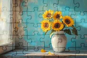 Vivid Bouquet of Sunflowers jigsaw puzzle