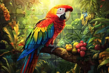 Parrot's Tropical Adventure jigsaw puzzle