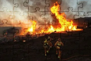 Fire Fighters Scale Hillside-Camarillo May 2, 2013