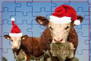 Vaches de Noël jigsaw puzzle