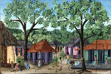 village aux 4 maisons jigsaw puzzle