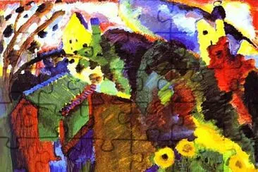 Kandinsky couleurs vives jigsaw puzzle