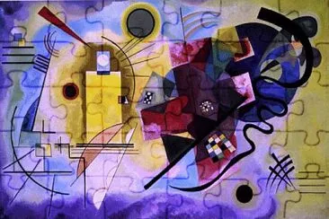 Kandinsky mauve et jaune