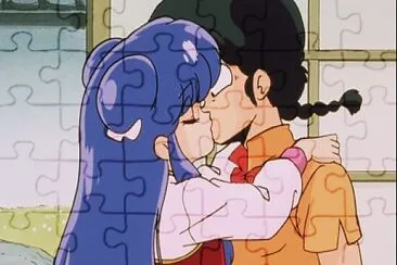 פאזל של Shampoo besa a Ranma en los labios Ranma 1/2