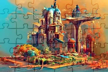 Ville imaginaire jigsaw puzzle