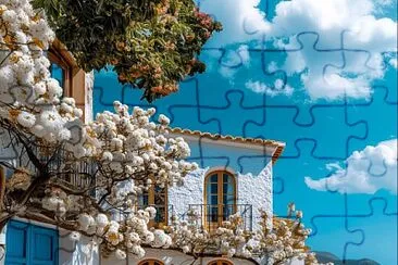 Blanco y azul 2 jigsaw puzzle