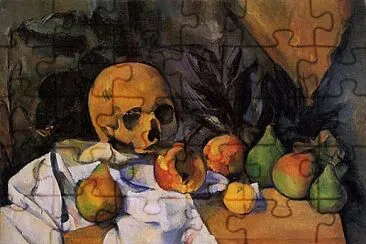 Cézanne nature morte a crâne