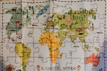 mappa del giro del mondo in 80 giorni jigsaw puzzle