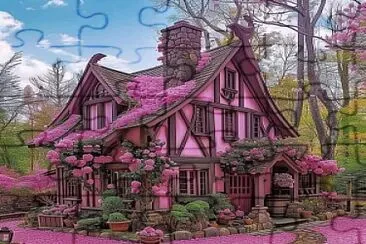 Pink jigsaw puzzle