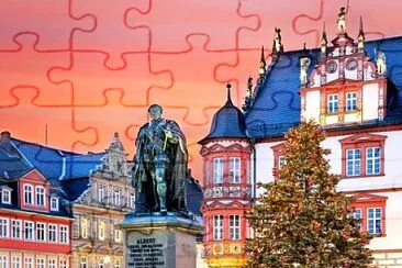 German market square jigsaw puzzle