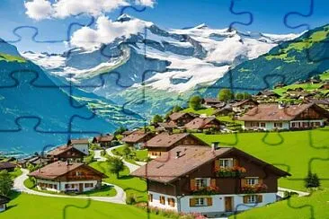 Swiss mountain village