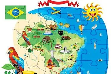 brasilidade mapa ilstrado jigsaw puzzle